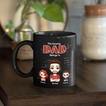 Tasse personnalisée en céramique noire pour la fête des pères Cadeau d'anniversaire pour homme