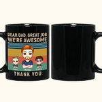 Taza de cerámica negra personalizada Dear Dad Awesome Thanks Kid Birthday Father's Day Gift for Man