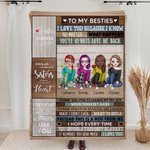 Henkilökohtainen Soul Sisters juhlia ystävyyttä peitto Besties Best Friends Syntymäpäivälahja Vuosipäivä lahja