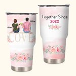 Personalized Love You We are Together Since a Certain Year Couple Quotes 30oz Tumbler Anniversary Gift