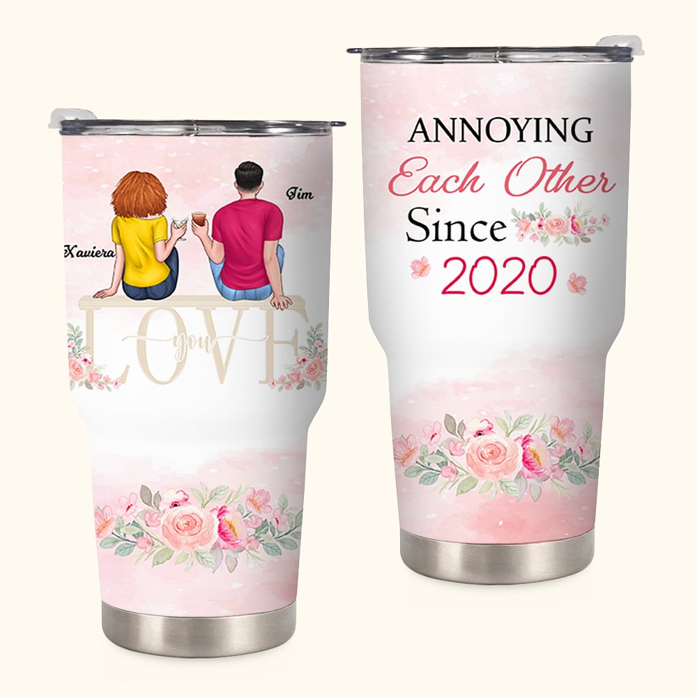 Citations personnalisées sur l'agacement de l'autre Couple Love You Forever 30oz Tumbler Anniversary Gift