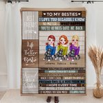 Henkilökohtainen Elämä on parempaa Besties rakastan sinua Muoti tyttö Cheer juoda huopa parhaat ystävät lahjoja