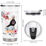 Gepersonaliseerde Bestie Quote You Are The She to My Nanigans 20oz Tumbler Vriendschap Graduation Gift voor Beste Vriend Dagelijks Gebruik