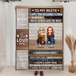 Henkilökohtainen Aina Besties Cool Girl Good Friends istuu yhdessä peitto syntymäpäivälahja vuosipäivä lahja