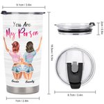 Gepersonaliseerde Bestie Quote You Are My Person Partners in Crime 20oz Tumbler Gift voor Vrienden Zussen Afstuderen Verjaardag Dagelijks Gebruik