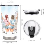 Personalised Bestie Quote To My Bestie I Love You Because I Know You'll Always by My Side 20oz Tumbler Friend Gifts for Hot and Cold Drinks