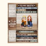 Henkilökohtainen Aina Besties Cool Girl Good Friends istuu yhdessä peitto syntymäpäivälahja vuosipäivä lahja