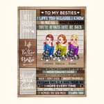 Henkilökohtainen Elämä on parempaa Besties rakastan sinua Muoti tyttö Cheer juoda huopa parhaat ystävät lahjoja