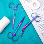 Personalizada de grado médico de acero inoxidable vendaje Tijeras Hemostat Sutura Tijeras Set Regalo de graduación para la enfermera del personal médi