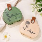 Personalized Portable Sewing Kit Set Storage Box with Birth Flower and Name Travel Home Sewing Stitching Tools and Supplies for Tailor