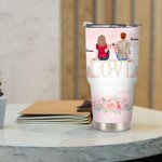 Personalized Husband and Wife Travel Partners for Life 30oz Tumbler Gift for Wedding Birthday Couple