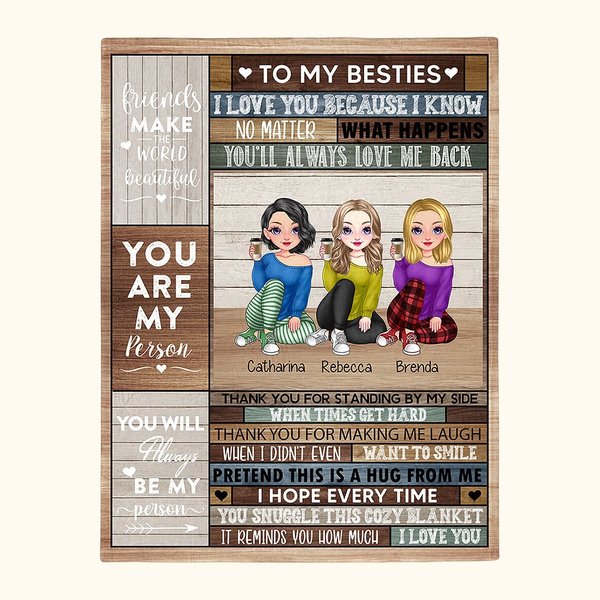 Personalisierte Sie sind meine Person, um meine beste Freundin Ich liebe dich Seele Schwestern Cheer Decke beste Freunde Geschenke Sofa Wohndekoration