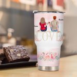 Personalized Husband and Wife Travel Partners for Life 30oz Tumbler Gift for Wedding Birthday Couple