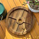 Gepersonaliseerde diepe walnoot barbell lade sleutels veranderen kleine voorwerpen opslag Home Gym Essentials geschenken voor gewichtheffers Fitness l