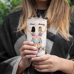 Personalised Bestie Quote To My Besties You'll Always by My Side When Times Get Hard 20oz Tumbler Gift for Friends Graduation