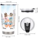 Personalised Bestie Quote Partners in Crime If We Get Caught You're Deaf I Don't Speak English 20oz Tumbler for Hot and Cold Drinks Friend Gifts