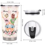 Personalisierte Bestie Zitat Partner in Crime Wenn wir erwischt werden Sie sind taub ich spreche kein Englisch 20oz Becher Geschenk für Freunde