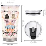 Personalised Bestie Quote To My Besties You'll Always by My Side When Times Get Hard 20oz Tumbler Gift for Friends Graduation