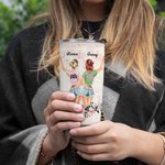 Personalisierte Bestie Zitat Partner in Crime Wenn wir erwischt werden Sie sind taub ich spreche kein Englisch 20oz Becher Geschenk für Freunde