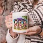 Personalisierte Bestie Zitate beste Schwestern Berufung Sommer für immer Liebe weißer Keramikbecher Geburtstage für Büro und Zuhause