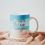 Tazza in ceramica bianca personalizzata You're The She to My Nanigans Regalo da spiaggia per ragazze, lavabile in lavastoviglie e adatto al microonde