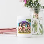 Personalisierte Bestie Zitate beste Schwestern Berufung Sommer für immer Liebe weißer Keramikbecher Geburtstage für Büro und Zuhause