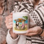 Henkilökohtainen Bestie lainausmerkit ikuisesti ei sisaret veren mutta sisaret veren rannalla valkoinen keraaminen muki syntymäpäivät kahvimuki