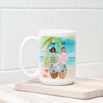 Tazza in ceramica bianca personalizzata You're The She to My Nanigans Regalo da spiaggia per ragazze, lavabile in lavastoviglie e adatto al microonde