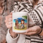 Personalized Bestie Quotes Sister You Are The SHE Summer Vocation Beach White Ceramic Mug Coffee Mug