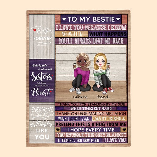 Personalisierte Jeder sollte einen Freund wie dich haben Gute Schwestern trinken zusammen Decke Beste Freunde Geschenk