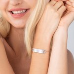 Personalised Medical ID Adjustable Bracelet Engraved with Name Emergency Survival Wristband for Women Men