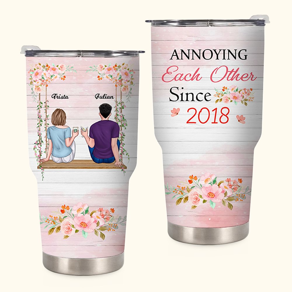 Personnalisé Annoying Each Other Loving Couple with Wedding Drinks 30oz Tumbler Couple Gift