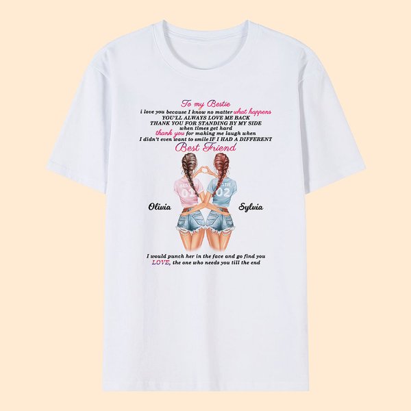 Spersonalizowana Koszulka Z Cytatami Dla Najlepszej Przyjaciółki Kocham Cię Dziękuję Prezent Dla Najlepszej Przyjaciółki