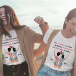 Personalisierte Unser Lachen sind grenzenlos Unsere Freundschaft ist endlos Bestie Zitate T-shirt Freundschaft Geschenke für Frauen