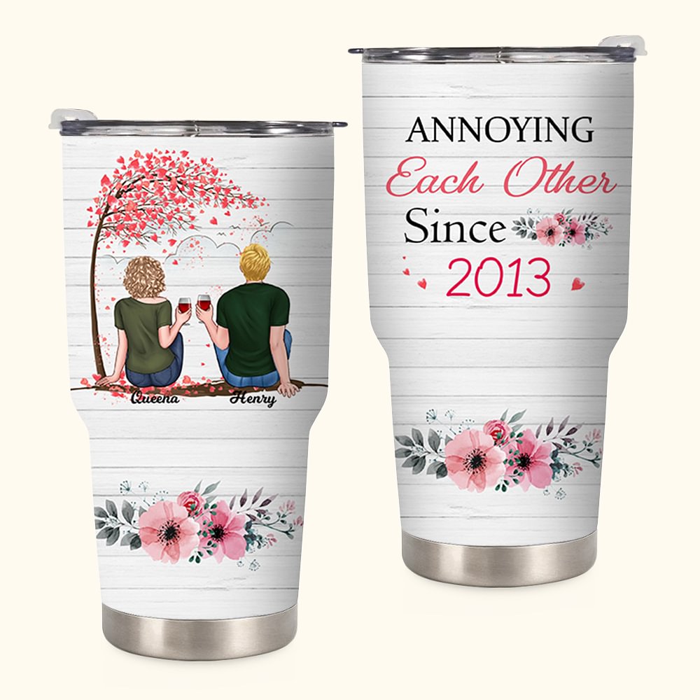 Couple personnalisé Romantique Date Annoying Each Other Love You Forever 30oz Tumbler Birthday Gift
