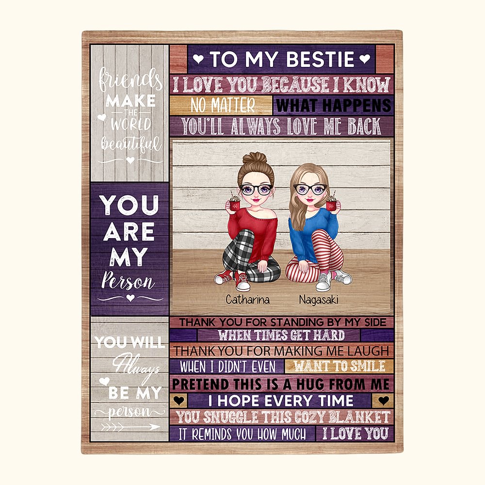 Couverture personnalisée You Are My Person You Will Always Be My Person Friendship Gift Super Soft