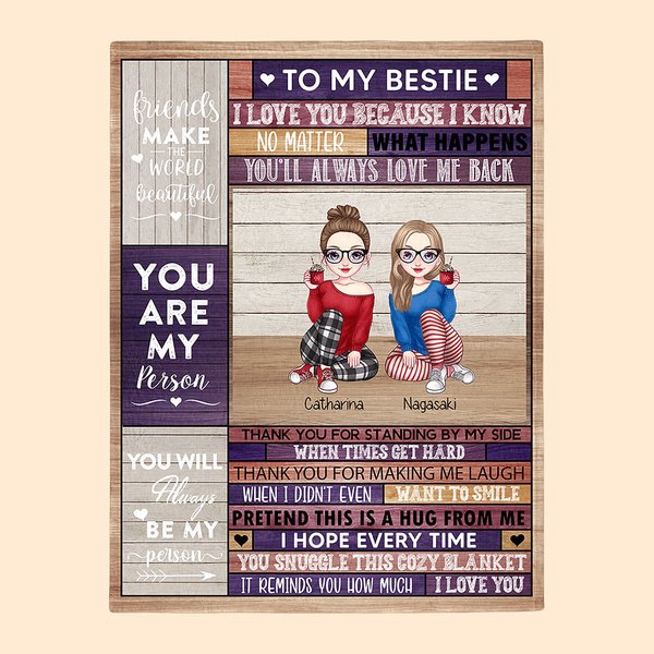 Personalized You Are My Person You Will Always Be My Person Blanket Friendship Gift Super Soft