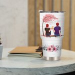 Personnalisé Couple Vacation Natural Scenery with Love Tree 30oz Tumbler Birthday Gift