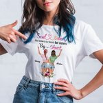 Gepersonaliseerd Ziel en Zussen Niet Zussen Door Bloed Maar Zussen Door Hart Bestie Quotes T-shirt Vriendschapscadeau