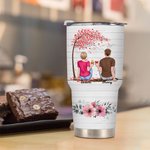 Marito e moglie in vacanza sotto l'albero dell'amore: tumbler da 30 oz. Regalo per l'anniversario Regalo di coppia per la Giornata della Memoria