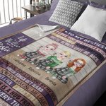 Personalizado Mejores Amigos La vida es mejor con Besties Buenos Amigos Sentados Juntos Manta Aniversario Regalo Cama