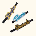 Personalisierte Glitter Name Stretchy Stirnbänder für Jugend Team Sport Schule Tanz Cheer Haar Zubehör