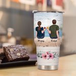 Personalized Beach Holiday Couple Trip with Natural Scenery 30oz Tumbler Couple Memorial Day Gift