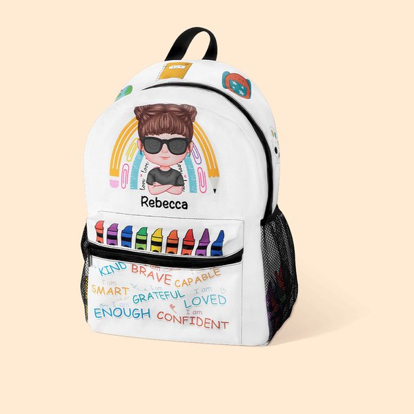 Mochila escolar infantil personalizada con un simpático personaje de dibujos animados Bolsa escolar multifuncional impermeable de gran capacidad Regalo de vuelta al cole para niños