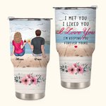 Henkilökohtainen I Love You Häät Lupaukset Häämatka Pari Beach Trip 30oz Tumbler Ystävänpäivä lahja