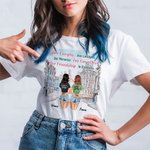 Personalizado Nuestras risas son ilimitadas Bestie Citas Friendship Street Camiseta Regalos para Mujeres Amigos