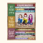 Personnalisé Amis Besties Sisters Celebrate Friendship Drink Blanket Birthday Gifts Anniversary Gifts Best Friends Gifts
