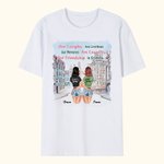 Personalizado Nuestras risas son ilimitadas Bestie Citas Friendship Street Camiseta Regalos para Mujeres Amigos