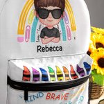 Mochila escolar infantil personalizada con un simpático personaje de dibujos animados Bolsa escolar multifuncional impermeable de gran capacidad Regalo de vuelta al cole para niños