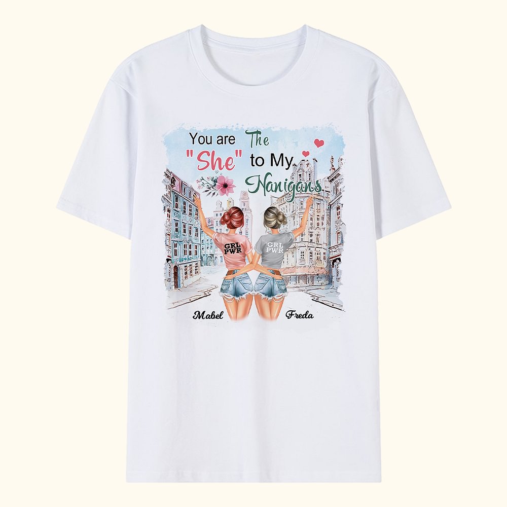 T-shirt personnalisé pour mes Nanigans Bestie Quotes pour Sisters Best Friend Gift